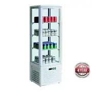 Thermaster Four-Sided Upright Beverage Display Fridge Ivory-White - Countert...