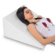 ABCO Bed Wedge Memory Foam Pillow Reduce Back Pain Breathable Washable Cover
