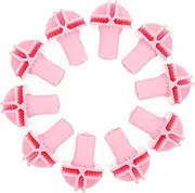 Universal Cat Cage Caster Wheel Connectors 10pcs Small Plastic Spinner Wheels Swivel Rolling Casters Easy to Assemble Safe Abs Material Pink