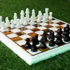 18" Marble Chess Table Top Handmade Inlay Work