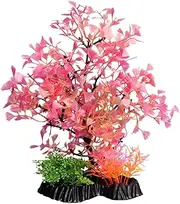 Ecoscape Medium Fan Palm Red Aquarium 20cm Tall Plant Fish Tank Décor Aqua One