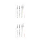 12 Pcs Nail Drawing Pen Rhinestone Handle Brush Painting Drawing Liner Nail
