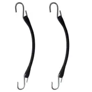 2-Pack of New 9" Bungee Straps with Steel "S" Hooks