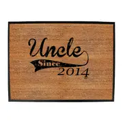 Uncle Since 2014 - Funny Novelty Doormat Man Cave Floor mat