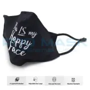 This is my happy Face Mask Fabric 3 Layered Reusable Washable Colorful Designs