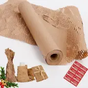 Honeycomb Packing Paper, 15''X512'', Brown Wrap for Shipping with 10 Stickers