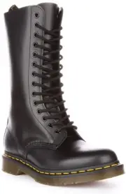 Dr Martens 1914 Smooth Leather High Lace Up Boot In Black Size 3 - 7