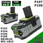 9.0Ah 6.0Ah 18V Lithium Battery For RYOBI For One+ Plus P108 P104 P107 / Charger
