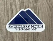 Authentic Smugglers Notch Vermont Blue Sticker Decal Ski Snowboard