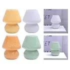 Decorative Glass Mushroom Table Lamp LED Bedside Night Lamps for Home Study Room