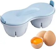Frxib Egg Cooker for Microwave,2-Cavity Breakfast Cooker | Nonstick Poached Egg Maker with Lid Heat Resistant Kitchen Gadget for Microwave