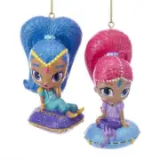Kurt Adler Shimmer and Shine Character Blow Mold Ornaments, 2 Assorted, SN1181