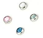 Flat Bottom Opalite Gem Dermal Anchor Top Assorted Package Set of 4 5mm