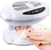 Air Nail Dryer, 400W Air Nail Fan Blow Dryer for Nail Polish Intelligent Automatic Sensor Hot & Cold Air Nail Polish Drying Fan Manicure Tool EU Plug