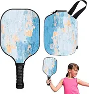 Paddle Ball Rackets,Adult Paddle Rackets | Fiberglass Pickle Training Paddle | Portable Pickle Training Paddle, Adult Padel Rackets with Protective Case for Men and Women