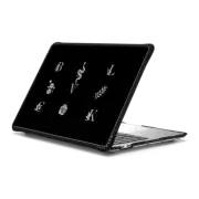 MacBook Pro 13-inch (M1 / M2 / Intel) Impact Case BLVCK Floral Logo Laptop Case