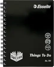 Spirax 701 Notebook A5-96 Pages - Things to Do - Black - Pack of 5