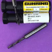 GUHRING 8511-3,1 Solid Carbide Coolant Fed Twist Drill WN R-RT1 3.1mmMachinist
