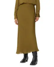 Whistles Satin Bias Cut Skirt