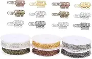 OHPHCALL 1 Set Durable Chains Lobster Clasps Jump Rings for DIY Jewelry Crafting for Necklaces Anklets Smooth Finish Color Options