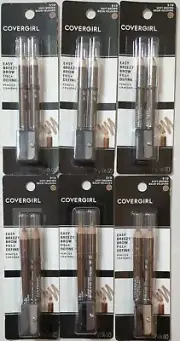 Covergirl Fill + Define Eye Brow Pencils & Sharpener 510 Soft Brown, LOT OF 6