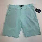 NWT Mens 30 Travis Mathew Sand Harbor Golf Shorts Heathered Turqoise
