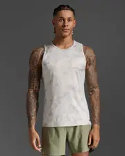 Aero Tank, 2XU, XXL, Carbon/Moon, Male