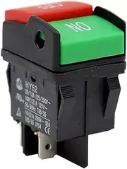 KEDU HY52 4Pins On Off Push Button Switch for Household Electrical Appliances Equipment Electric Tool Pushbutton Switches 125/250V 20/12/10(8) A,2-Pack (HY52)