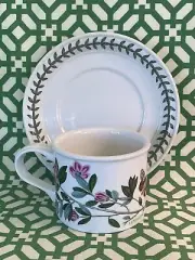 Portmeirion Botanic Garden Drum Coffee Cup Saucer Lepidotum Rhododendron Butter
