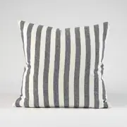 Santi Linen Outdoor Cushion in Navy Stripe