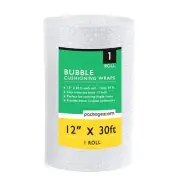 12 inch x 30 ft Bubble Cushioning Wrap, Perforated Every 12" Protective Packi...