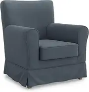 [FMCTL] Jennylund Slipcover Replacement for IKEA Jennylund Chair Cover, Ektorp Jennylund Chair Cover, Jennylund Cover Only!(Titanium Grey)