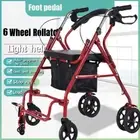 Adult Lightweight Folding Mobility Walking frame Rollator Seat Walker Red Black
