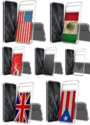 TRANSPARENT Designed CLEAR RED BLUE WHITE SLIM Cover Case FOR PIXEL 7 7A 8 PRO