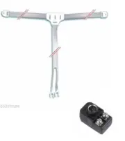 FM Radio Stereo Receiver Dipole "T" ANTENNA w/ 75 Ohm Push-On Spade Connector