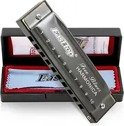[East top] Harmonica C, 10 Holes 20 Tones Blues Diatonic Harmonica Mouth Organ Blues Harp For Beginners, Adults, Kids, Professionals and Students