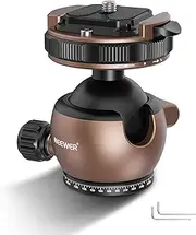 NEEWER Tripod Ball Head Mount Adapter, Low Profile Tripod Head Camera Ball Mount, Quick Lock with 1/4" QR Plate Compatible with Peak Design Capture Camera Clip, 360° Pan 90° Tilt, Max Load 22lb, GM32