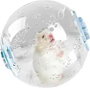 MWZBTG Hamster Exercise Ball, Racing Ball - Transparent Quiet Hamster Fitness Wheel, Portable Wheel Cage Cap Small Pets Activity for Family Fun Playtime Accessories