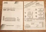 JVC HR-VP782U Video Cassette Recorder Instructions Manual and Quick Start Guide