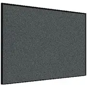Stilford Screen 1500 W x 1250 H mm Black Frame Grey Fabric