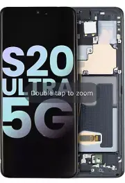 Galaxy S20 Ultra 5g OLED Screen Replacement W/frame Cosmic Black Service Pack