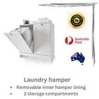 Tilt-Out White Laundry Hamper Cabinet Storage Shelf Clothes with Free Postage