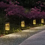 6 Pack 30 Led Lanterns String Hanging Solar Mason Jar Lights Outdoor Patio Decor