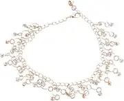 [WOFASHPURET] Alloy Anklets Men Sandals While Sandals Beach Sandals Rhinestone Tassel Anklets Women Anklets Fashionable Anklets Beach Anklets Golden