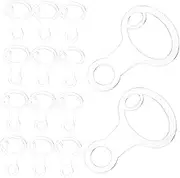 Tofficu 30pcs Acrylic Embroidery Thread Organizers Clear Floss Drops Sewing Thread Holder Bobbins for Embroidery Crafts Accessories