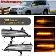 Sequential LED Side Mirror Turn Signal Light For 2010-up Lexus GX460 13-up LX570 (for: Lexus)