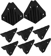 Toyvian 8 Pack Stage Speaker Edge Protectors Plastic Speaker Corner Guards for Cabinet Doors Right Angle Protection Vintage Corner Protectors