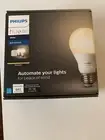 NEW Philips Hue White A19 60W Equiv Dimmable LED Smart Bulb Starter Kit W/ Hub