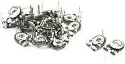 20pcs (Potentiometer) 3-Terminals Horizontal Trimmer Resistor Potentiometer 500 Ohm (19ry599qf20) Silver Tone