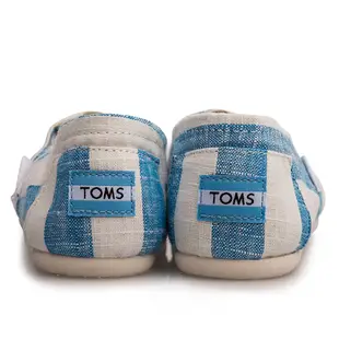TOMS 女 藍白色 粗條紋 Classic Stripes 平底鞋 舒適 休閒鞋 懶人鞋 帆布鞋 圓頭 一腳蹬 百搭
